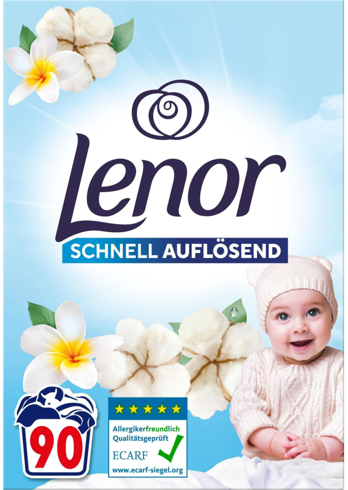 Detergent pudra pentru rufe, Lenor sensitive, 90 de spalari, 4950g [2]