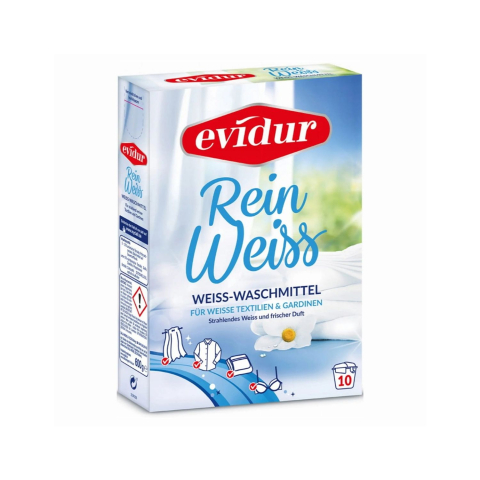 Rufe - Evidur ReinWeiss, detergent pudra pentru perdele si testuri albe, 10spalari, 600g