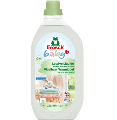 Articole copii - Detergent lichid FROSCH Baby Musetel, 1.5l, 22 spalari