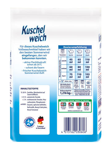 Kuschelweich Vollwaschmittel detergent pudra Universal  19 spalari 1,216kg [1]