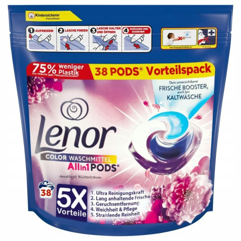 Rufe - Detergent Lenor Color PODS All in 1, Blütentraum 38buc