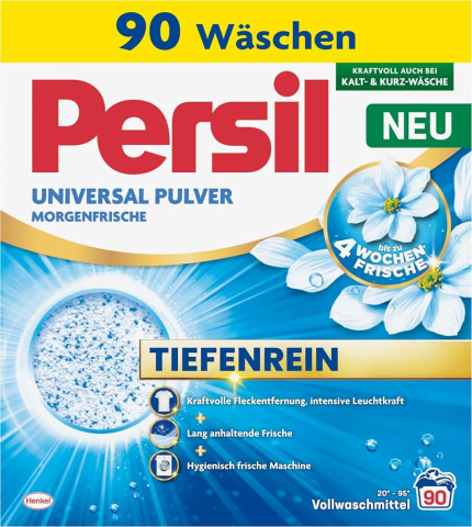 Rufe - Persil detergent pudra universal Morgenfrische pentru rufe, 90 spalari, 4,950kg