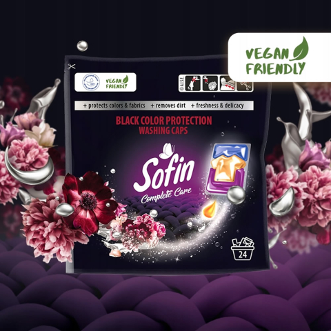 Rufe - Sofin Black, detergent capsule pentru rufe negre, 24 spalari