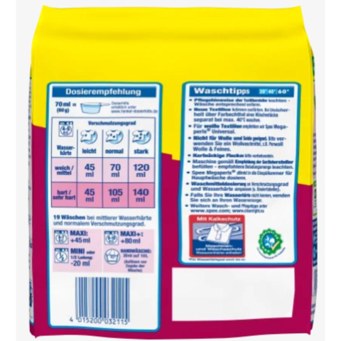 Spee detergent Color Megaperls 4in1, 19 spalari 1,14kg [1]