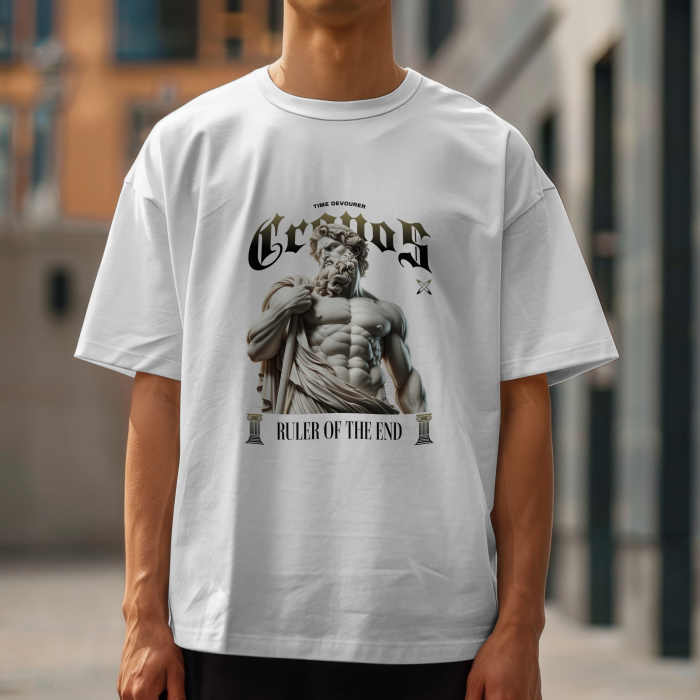 Tricou bărbătesc oversize Cronos – zeul timpului,  bumbac 100% [2]