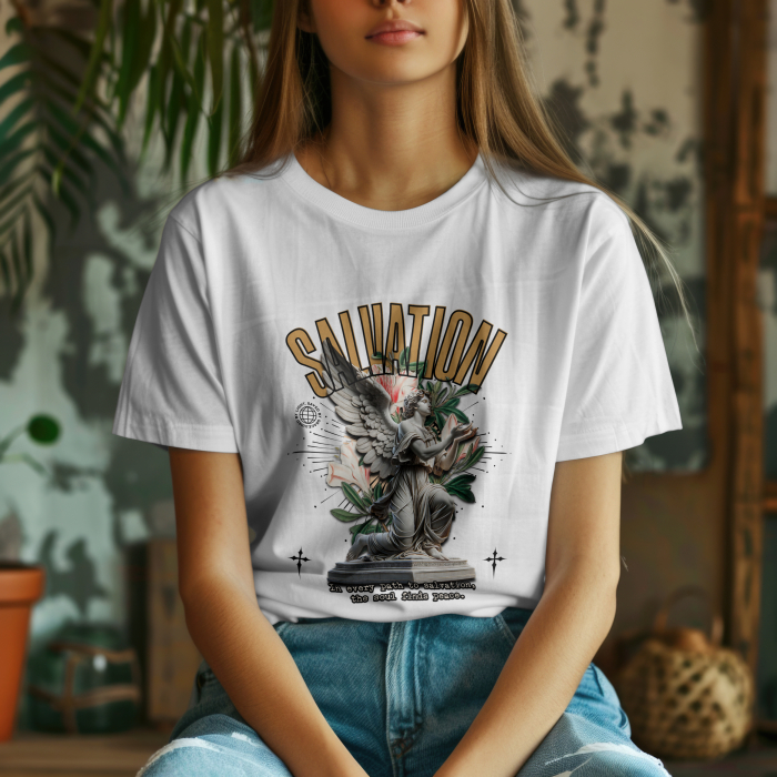 Tricou damă oversize 100% bumbac - SALVATION [2]