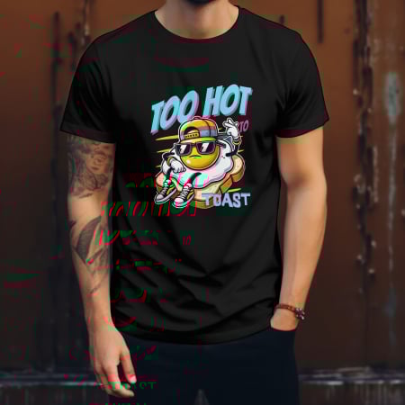 REGULAR FIT - Tricou Unisex „Too Hot to Toast” – Design Amuzant, Streetwear Cool