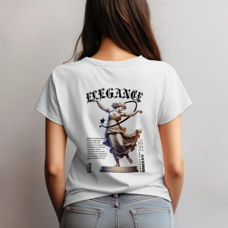 Inspirational & Art - Tricou damă oversize 100% bumbac - Grace&Elegance