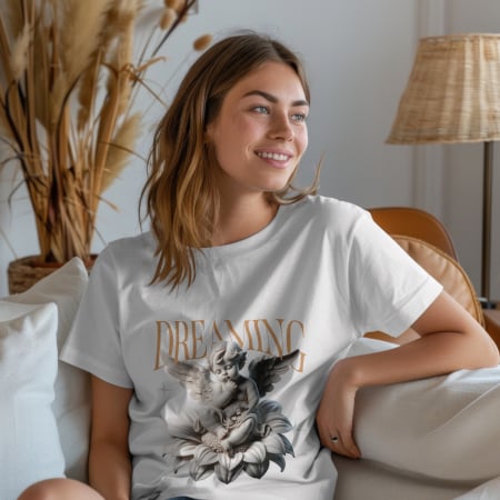 Inspirational & Art - Tricou damă oversize din bumbac – Dreaming
