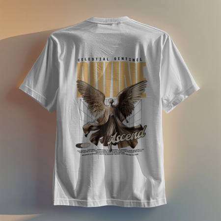 Inspirational & Art - Tricou bărbați oversized 100% bumbac - Divine Ascend