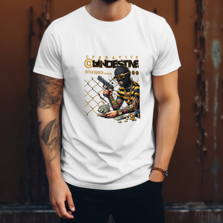 Tricou Bărbați „Operation Clandestine” – Stil Urban, Design Gangsta, Print Premium [1]