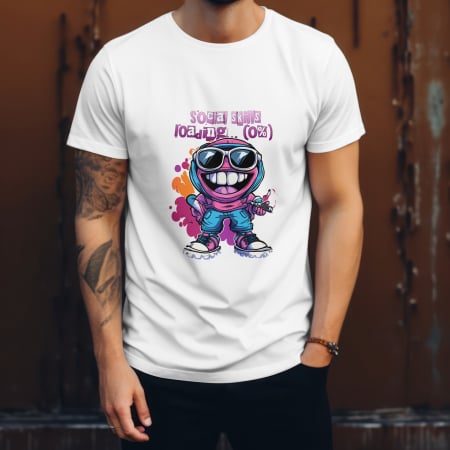Tricou bărbați „Social Skills Loading” – mesaj ironic, streetwear cool [1]