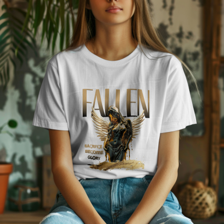 Tricou damă oversize 100% bumbac - FALLEN [3]