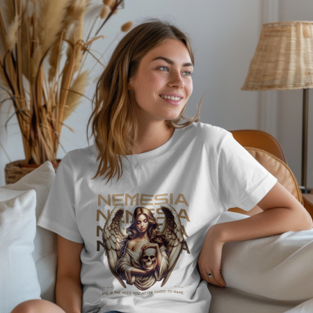 Inspirational & Art - Tricou oversize Nemesia – Dama | Print artistic, bumbac 100%