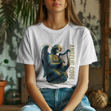 Inspirational & Art - Tricou damă oversize „ANGELIC CODE”