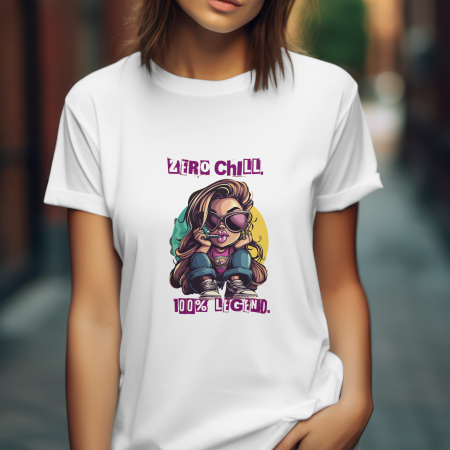 Tricou Urban negru – Zero Chill, 100% Legend – Streetwear Casual [1]