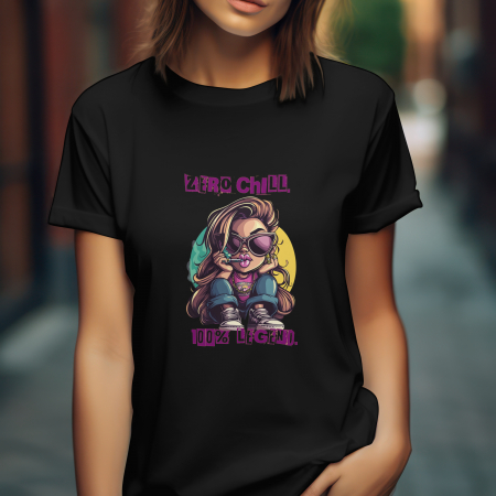 Urban Funny - Tricou Urban negru – Zero Chill, 100% Legend – Streetwear Casual