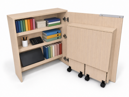 Birou Pliabil FLEX cu Rafturi, PAL, Marburg, 80x30x100 cm [1]
