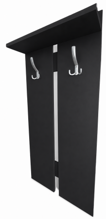 Cuier ROMA II, PAL, Negru, 50x110x19 cm
