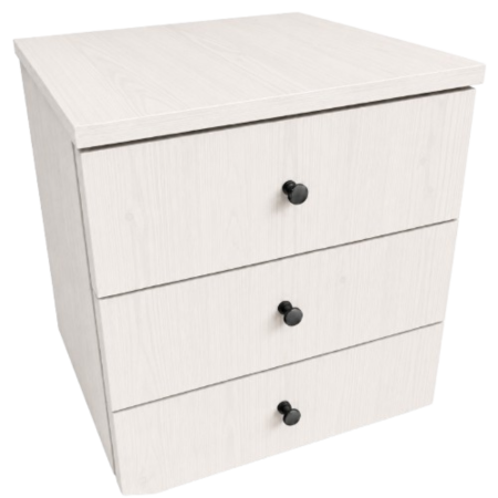 Modul Birou cu 3 Sertare și Role, PAL, Ibiza, 45x46x46 cm