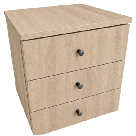Modul Birou cu 3 Sertare și Role, PAL, Stejar Sonoma, 45x46x46 cm