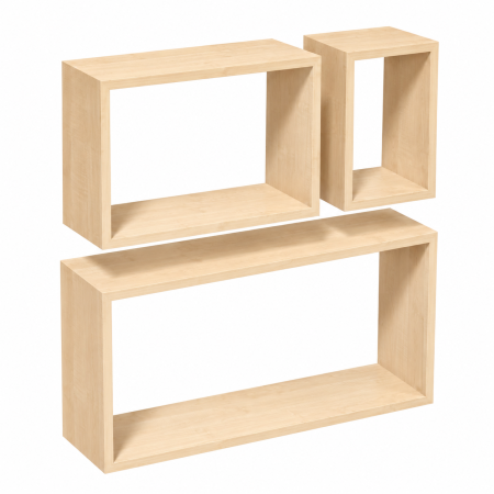 Set 3 Rafturi Perete, PAL, Artar, 94x34x20 / 50x30x20 / 30x30x20 cm