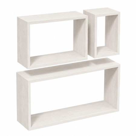 Set 3 Rafturi Perete, PAL, Ibiza, 94x34x20 / 50x30x20 / 30x30x20 cm