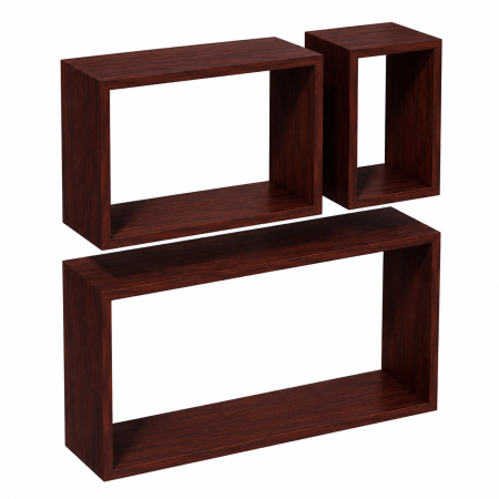 Set 3 Rafturi Perete, PAL, Mahon, 94x34x20 / 50x30x20 / 30x30x20 cm