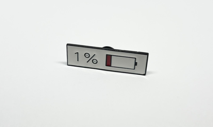 Pin metalic Baterie 1% [2]