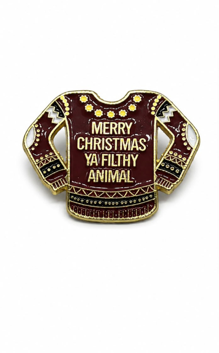 Pin metalic „Merry Christmas, Ya Filthy Animal” [2]