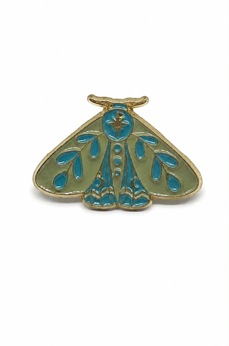 Pin metalic „Molia Albastră” [2]