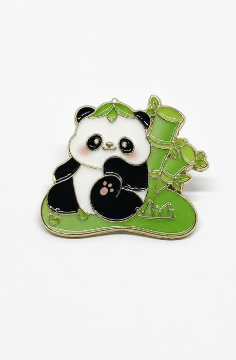 Pin metalic „Panda cu Bambus” [2]