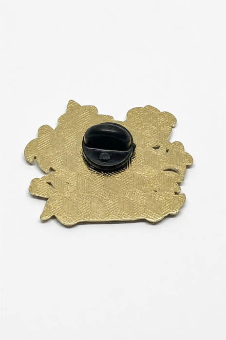 Pin metalic „Panda cu Flori” [3]