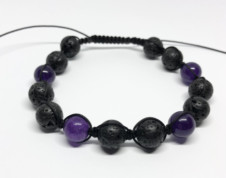 Bratari barbatesti - Amethyst & Lava