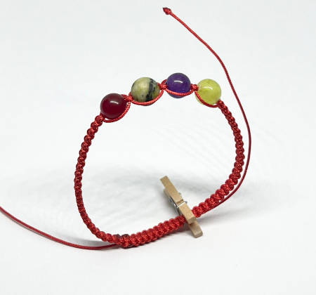 Bratari rosii cu pietre semipretioase - Apus magic