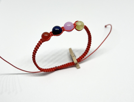 Bratari rosii cu pietre semipretioase - Armonie Pastel