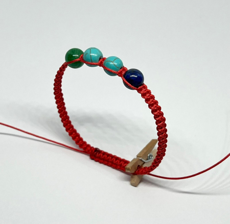 Bratari rosii cu pietre semipretioase - Azur Protector