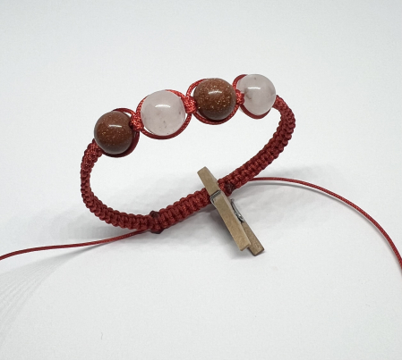 Bratari rosii cu pietre semipretioase - Blandete Solara