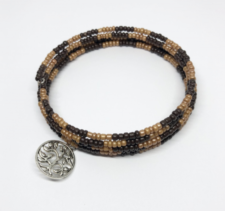 Bratari pe sarma cu memorie - Bratara “Copacul Vietii” – Maro Mocha în Doua Tonuri