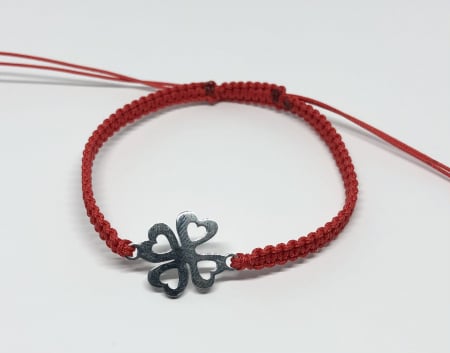 Bratari rosii din otel inoxidabil - Bratara Trifoi Magic