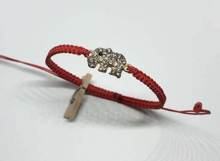 Bratari rosii cu link - Bratara Elefant Norocos