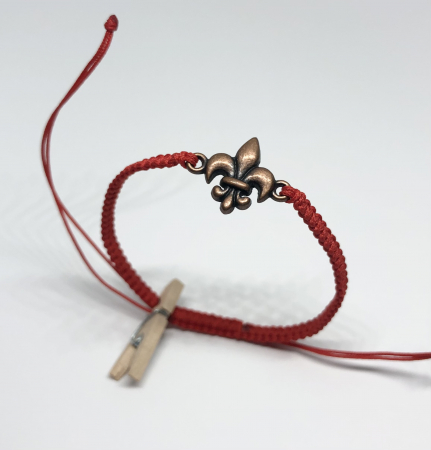 Bratari rosii cu link - Bratara Fleur-de-Lis