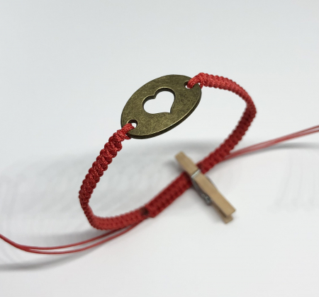 Bratari rosii cu link - Bratara Love Frame