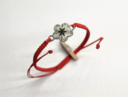 Bratari rosii cu link - Bratara Trifoi Portelanat