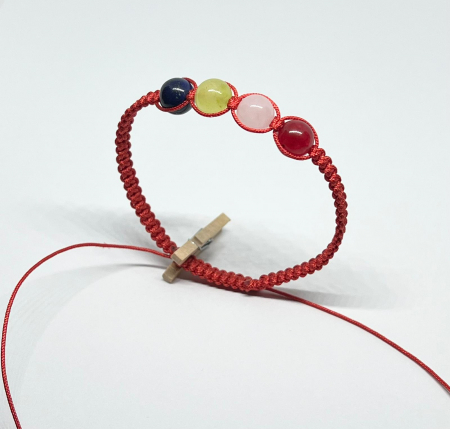 Bratari rosii cu pietre semipretioase - Bucurie de vara