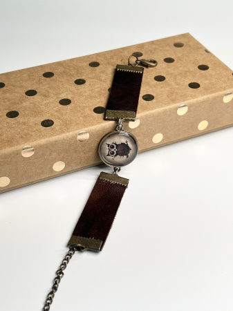 Bratari din piele - Bufnita norocoasa