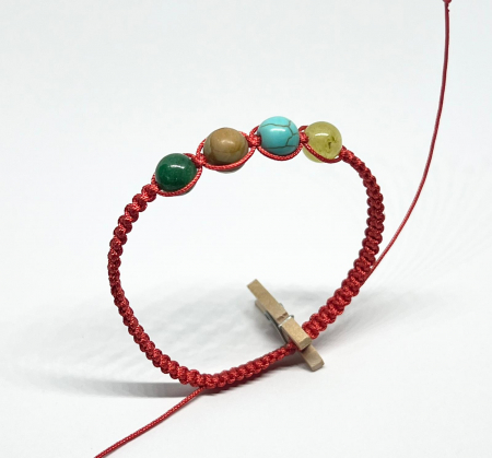 Bratari rosii cu pietre semipretioase - Calatorie exotica