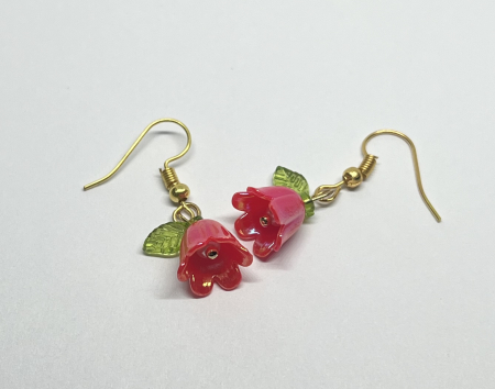 Cercei simpatici - Cercei Red Bloom