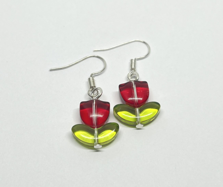 Cercei simpatici - Cercei Red Tulip