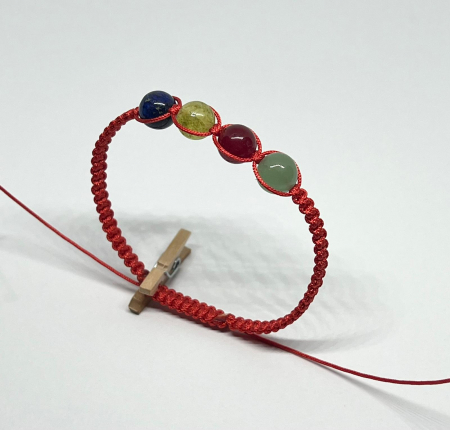 Bratari rosii cu pietre semipretioase - Curcubeu Interior